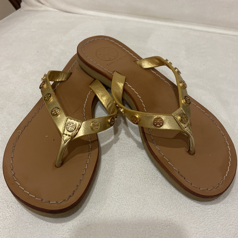 Tory Burch Gold Studded Sandals